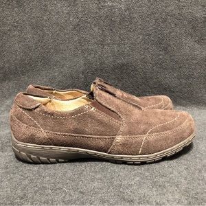 Naturalizer Raceland Womens Size 6.5 M Walking Shoes Brown Suede Zip Up Comfort